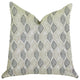 Enigma Twist Luxury Throw Pillow in Blue, Beige Colors, 16"x16"