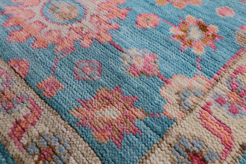 2' 8" X 8' 8" Runner Turkish Oushak Handmade Wool Rug - Q15485