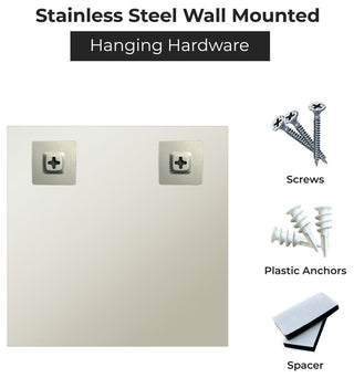 Square Beveled Polished Frameless Wall Mirror With Hooks, 36"