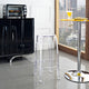 Modern Contemporary Dining Kitchen Counter Stool Clear Smoke