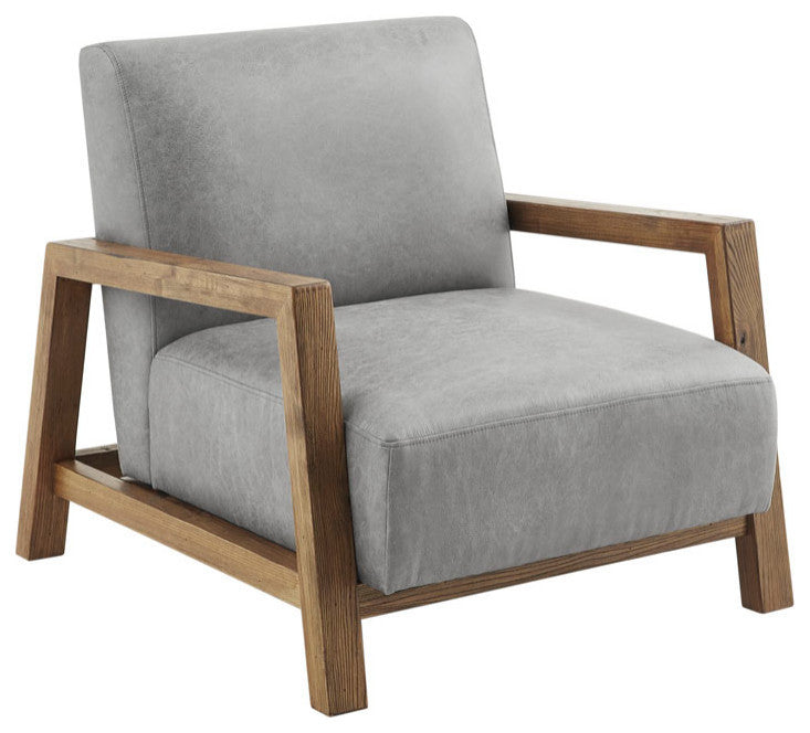 INK+IVY Accent Chair Mid-Century Modern Easton Low Profile Lounge Chair, Grey
