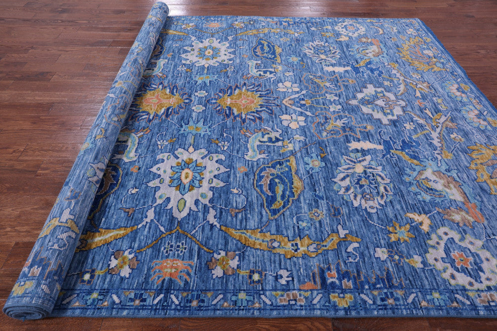 Handmade Turkish Oushak Wool Rug 8' 10" X 12' 5" - Q15711
