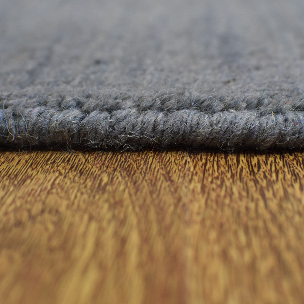 HAND KNOTTED LOOM WOOL ECO-FRIENDLY AREA RUGS-Rectangle,Blue,Contemporary, [Square] 8'x8'