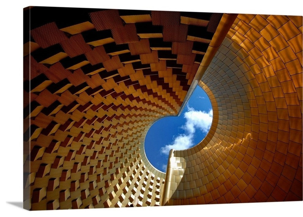 "Industrial Volcano " Wrapped Canvas Art Print, 48"x32"x1.5"