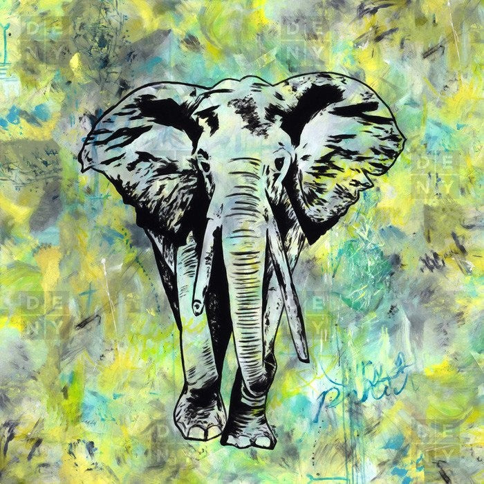 Amy Smith The Tough Elephantt Shower Curtain, 72"x69"