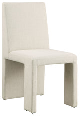 Benson Upholstered Dining Chair, Beige, Linen Texured Fabric