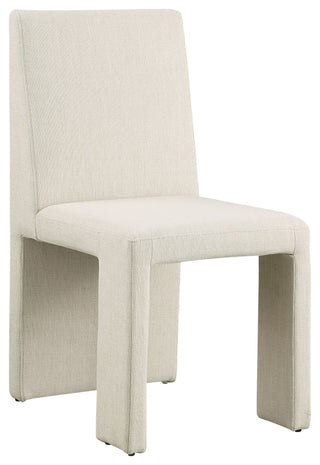 Benson Upholstered Dining Chair, Beige, Linen Texured Fabric