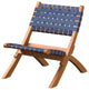 Sava Indoor-Outdoor Folding Chair in Navy Blue Webbing
