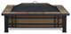 Real Flame Hamilton Wood Burning Fire Pit in Natural Slate Tile