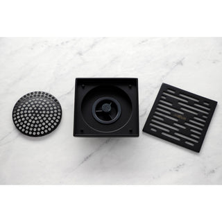 Kingston Brass BSF6310 Watercourse 4"W Transit Square Shower - Matte Black