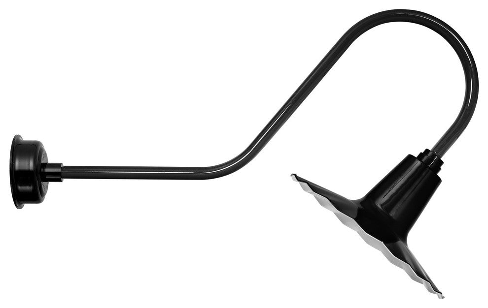 12" Iris LED Gooseneck Light With Urban Arm, Black