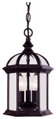 Kensington Hanging Lantern, Textured Black, 13.75"