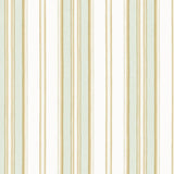 Stripes And Damasks, Classic Damask Stripes White Green Wallpaper Roll