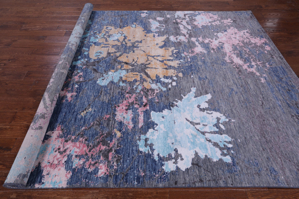 8' 0" X 10' 2" Wool & Silk Modern Handmade Rug - Q15804