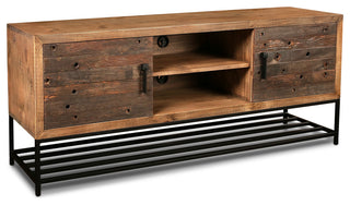 Atwood Rustic Distressed Solid Wood 65" TV Stand