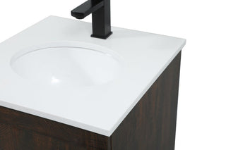 Home Living 19" Farmhouse Expresso-Light Bathroom Vanity