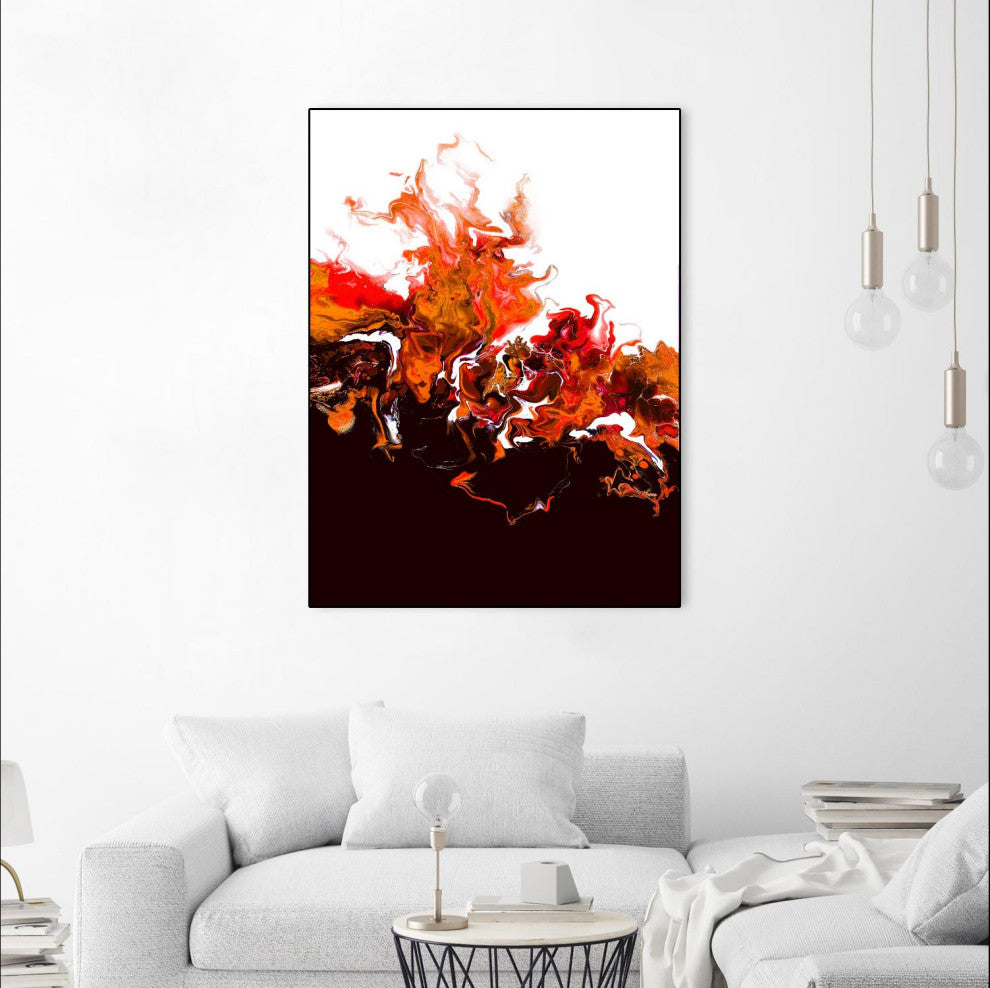 "Colorful Smoke" Framed Canvas by Giant Art 18"x24"