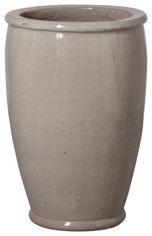 Round Planter, Gray Lg 18X27"H