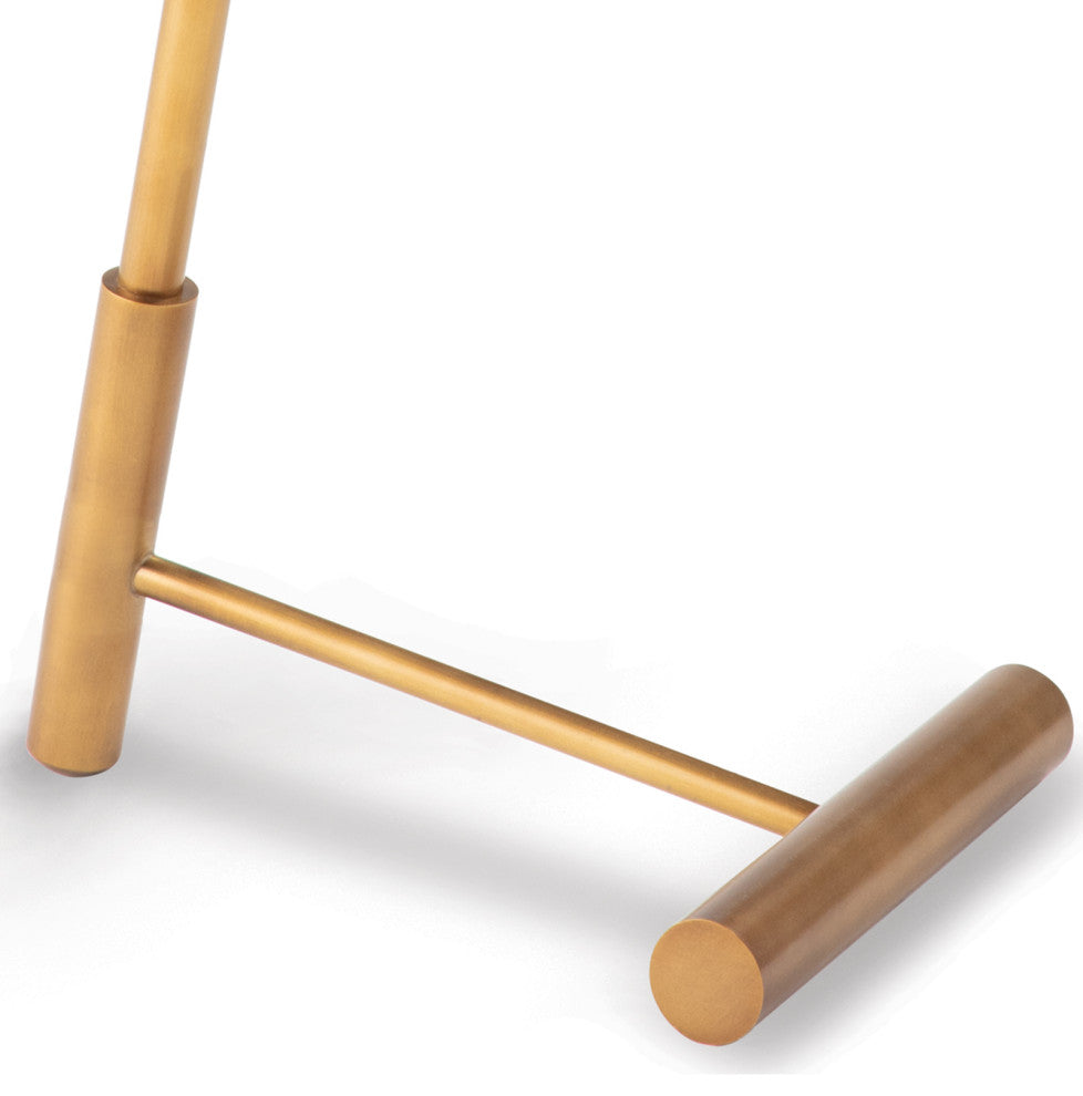 Spyder Floor Lamp Spyder Floor Lamp, White and Natural Brass