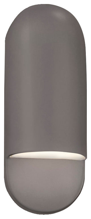 Ambiance Small Capsule Wall Sconce (Outdoor), Gloss Grey, E26