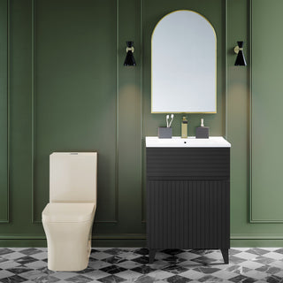 Concorde One Piece Square Toilet Dual Flush 1.1/1.6 gpf, Bisque