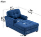 Modern Comfort Sleeper Lounge Chairs with Thick Upholstered Seat, Deep Blue