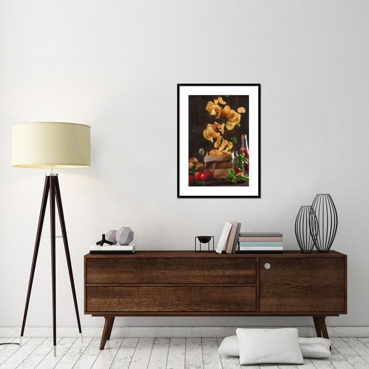 "Comfort Food For Stormy Weather" Framed Digital Print by Dina Belenko, 28"x38"