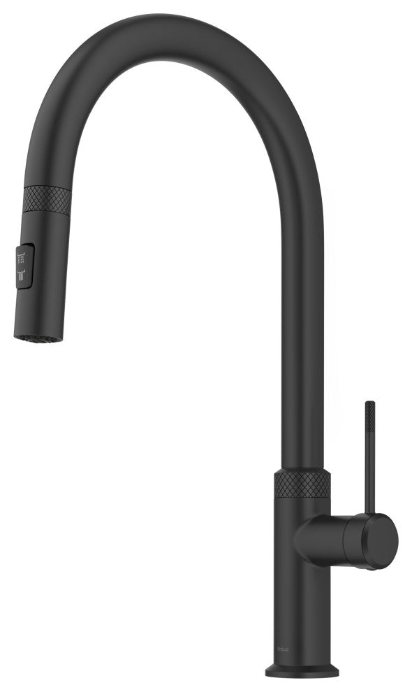 Oletto Pull-Down 1-Hole Kitchen Faucet, Matte Black, Model Kpf-2654mb