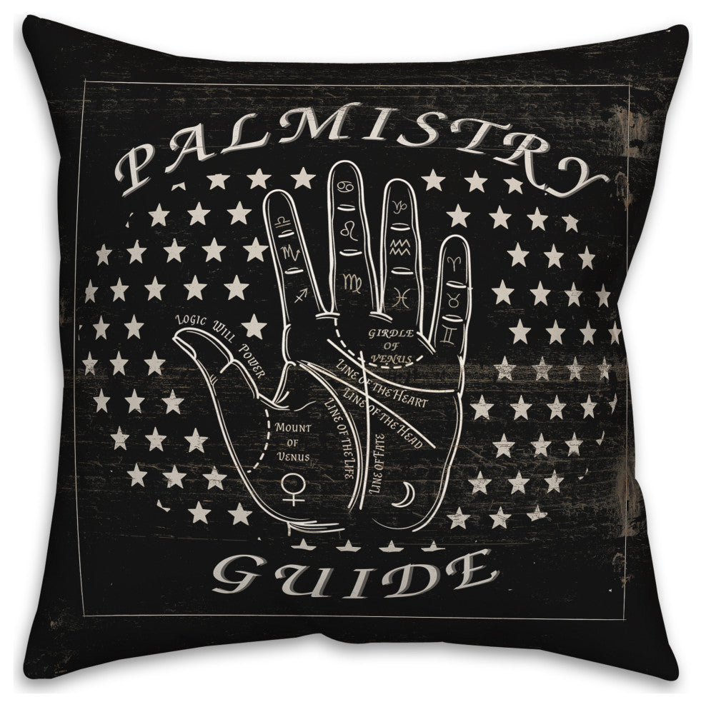 Palmistry Guide 16x16 Throw Pillow