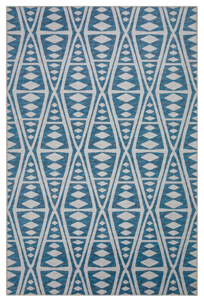 Indoor/Outdoor Sedona SN6 Indigo Machine Washable 5' x 7'6" Rug