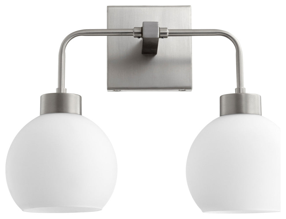 Lacy 2-Light, Satin Nickel, Opal
