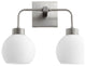 Lacy 2-Light, Satin Nickel, Opal