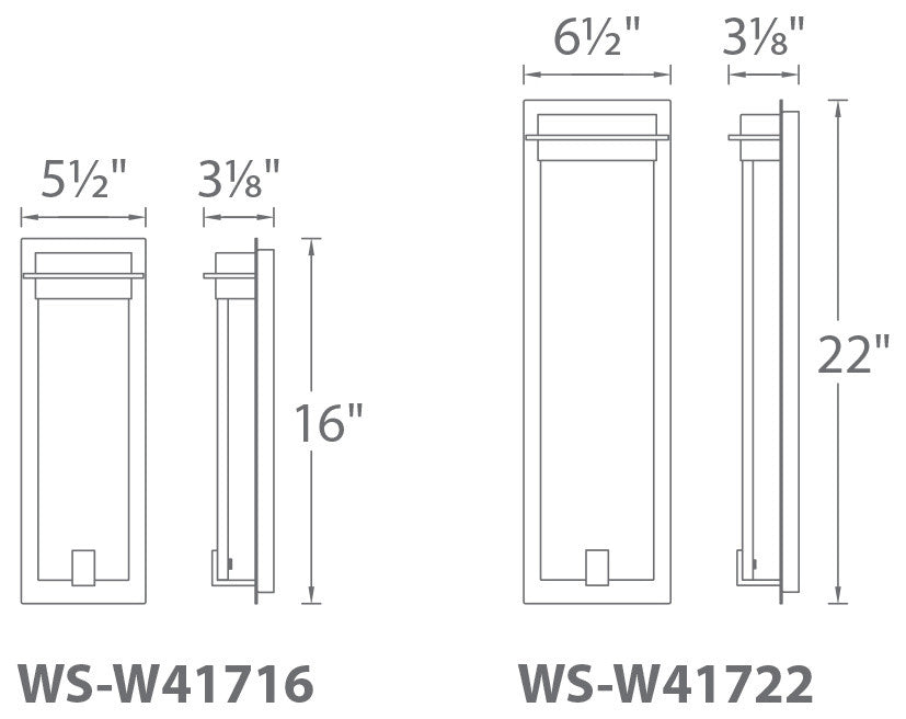 WAC Lighting Spa 16" LED Outdoor Wall Light in Bronze