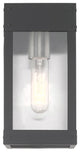 Contemporary Outdoor Wall Lantern, Scandinavian Gray