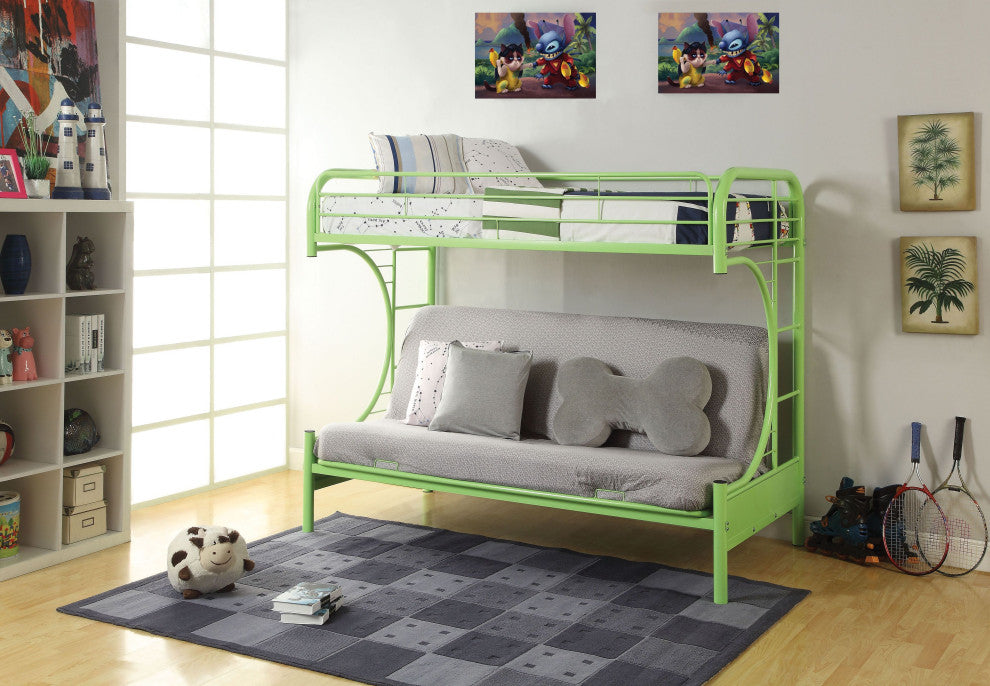 Eclipse Twin/Full/Futon Bunk Bed, Green