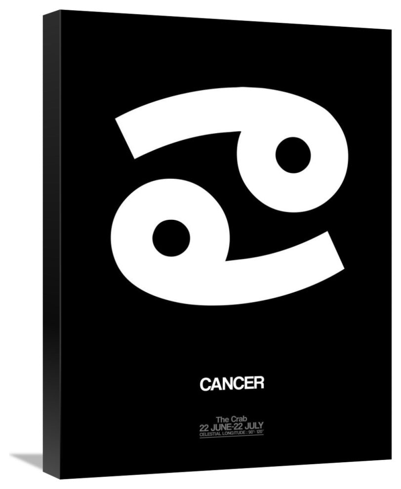 "Cancer Zodiac Sign White" Fine Art Print
