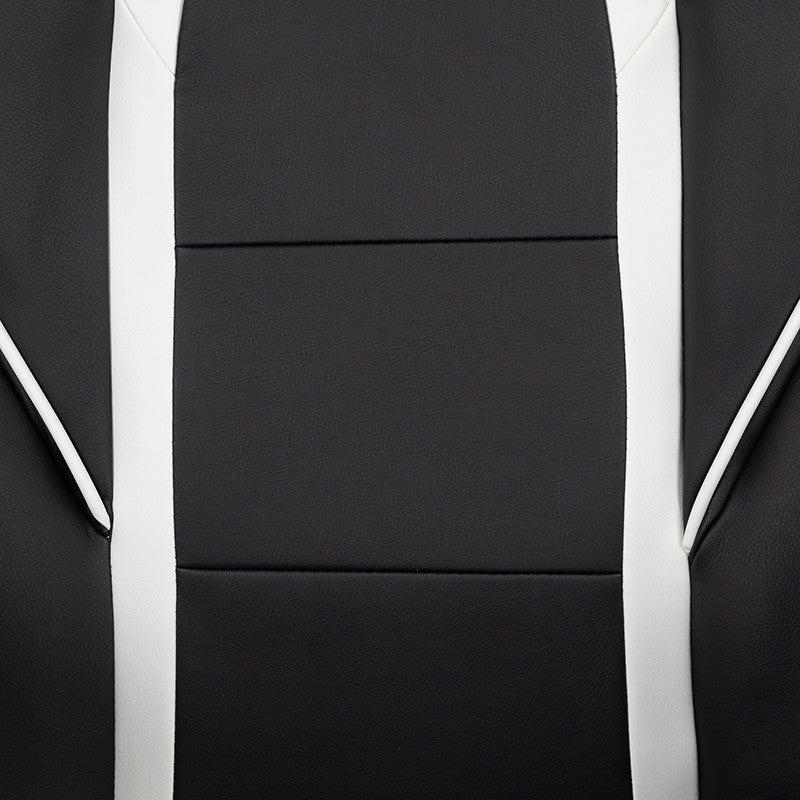 Black Gaming Desk & Reclining Back/Arms Gaming Chair with Footrest, White