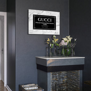 "Prestige G" Frameless Free Floating Reverse Printed Tempered Glass Wall Art