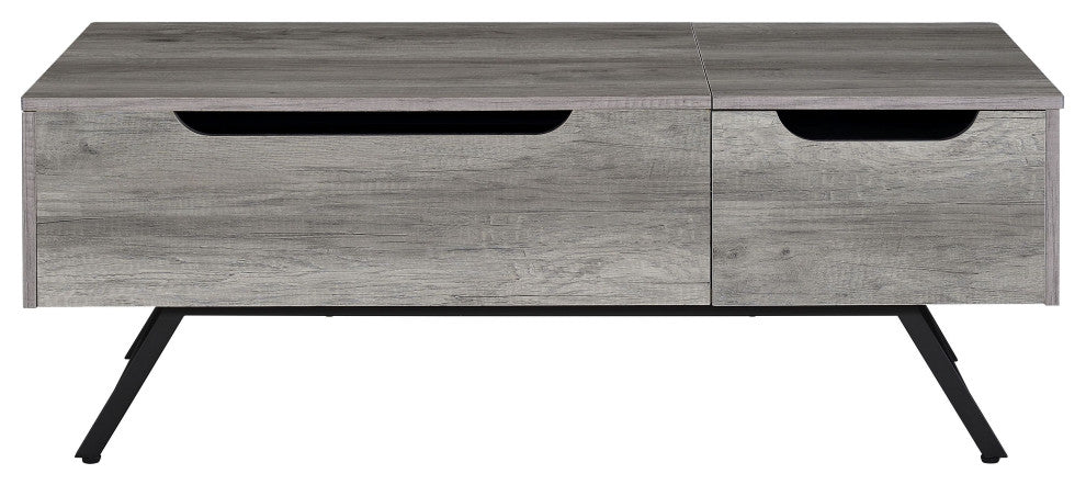 ACME Throm Coffee Table WithLift Top, Gray Oak Finish