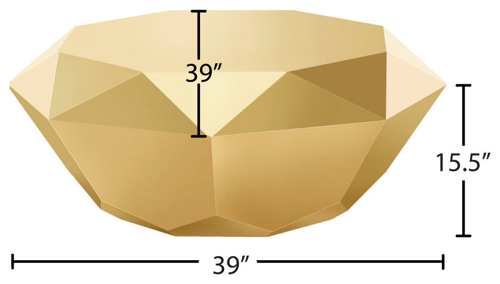 Gemma Coffee Table, Gold