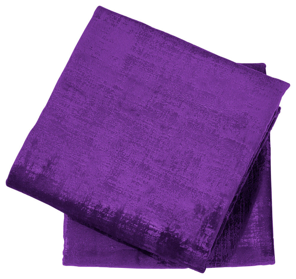 Velvet 2 Piece Euro Pillow Cover Set, Imperial Purple, 2 Piece, 26"x26"