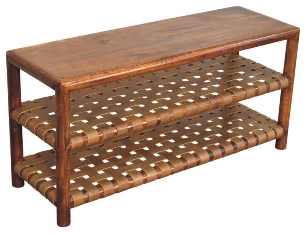 Shoe Rack Regency Woven Chestnut 2 slot Artisan Furniture