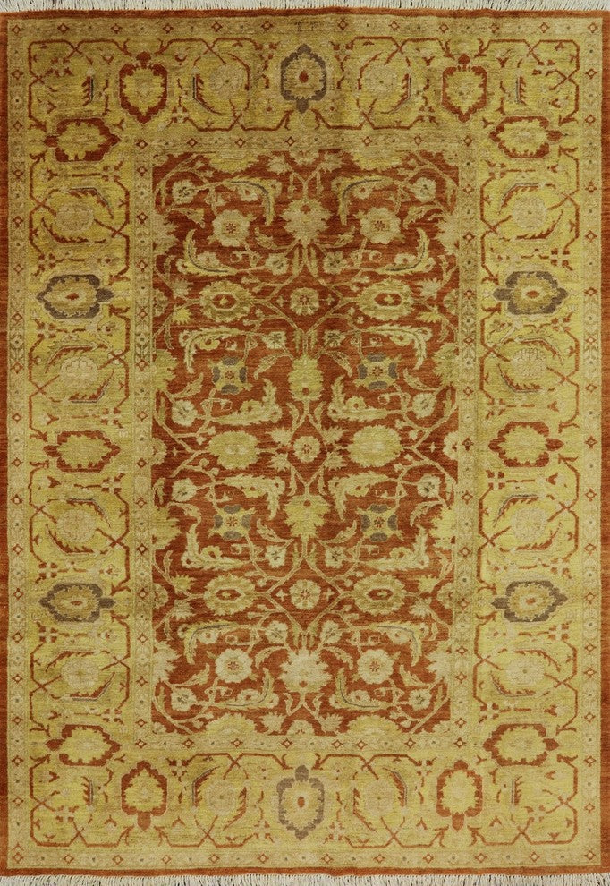 Hand Knotted Chobi Peshawar Rug 6'x9', W2502