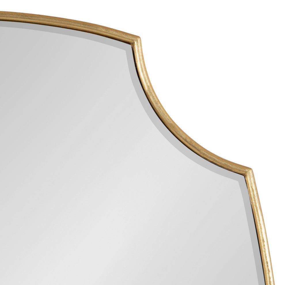 Jovanna Scallop Mirror, Gold 20x30