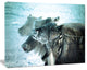 Muzzle Reindeer in Frost, Oversized Animal Wall Art, 20"x12"