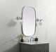 Metal Frame Oval Mirror 24X40 Inch, Silver