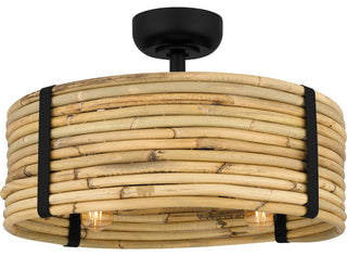 Quoizel Fandelier 4-Light Fandelier, Matte Black