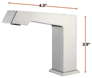 Labaro Brass Single Hole Bathroom Faucet, Brushed Nickel