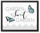 Garden Sweet Garden with Butterflies 16"x20" Black Framed Print on Canvas