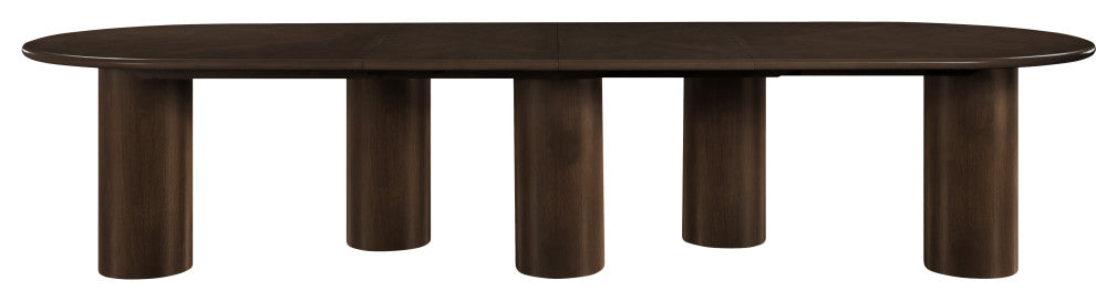 Dolan Rubberwood and Veneer Dining Table, Brown